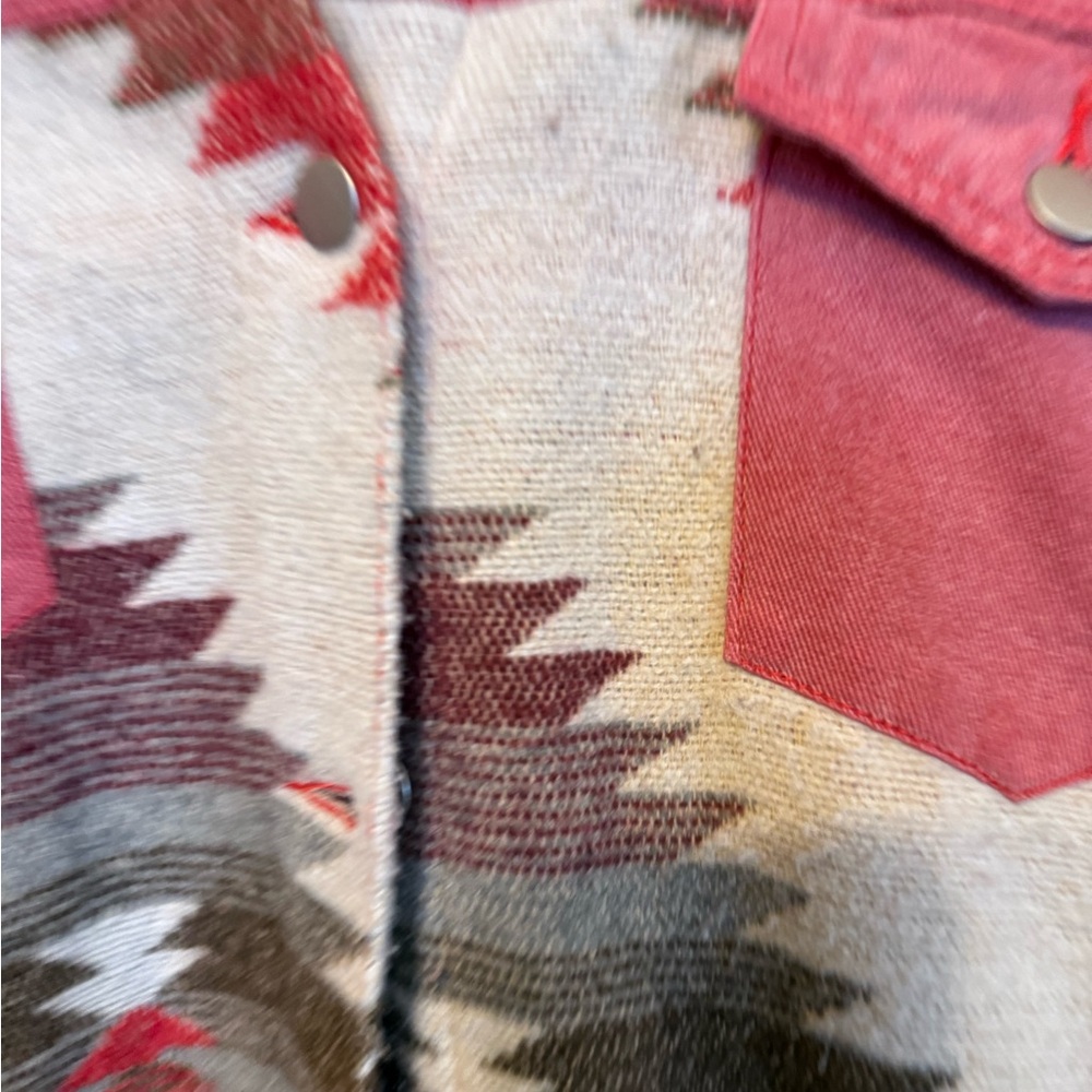 Southwestern Pattern Cropped Jacket MEDIUM modern fit - Picture 5 of 13